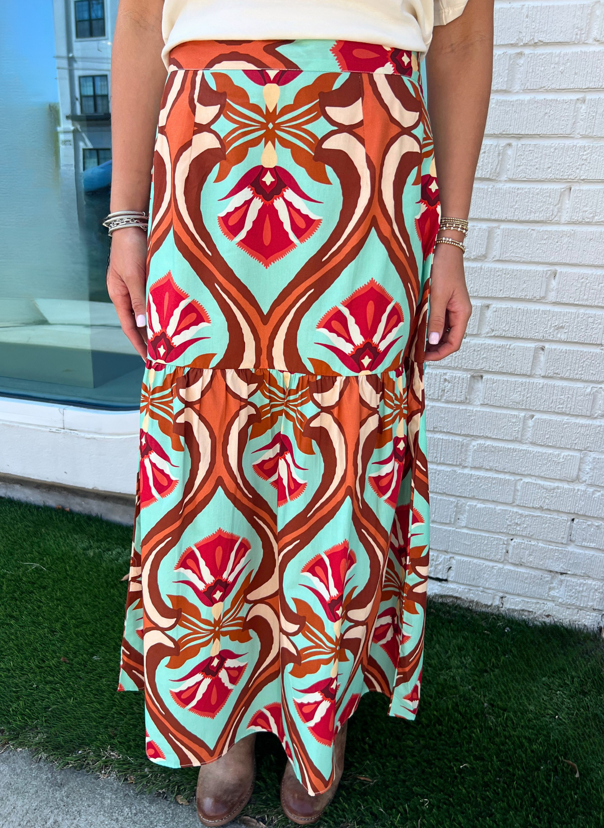 Ada Skirt - Geo Mint