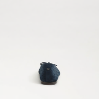 Ruthie Woven Ballet Flat - Navy Suede