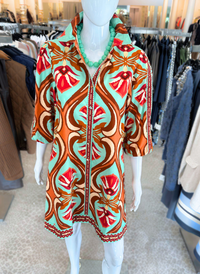 Ava Shirt Dress - Geo Mint