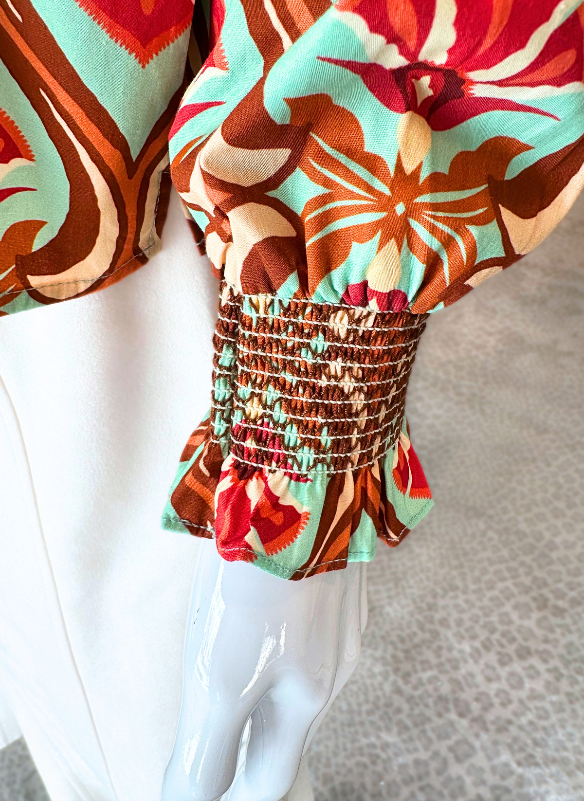 Ashley Top - Geo Mint