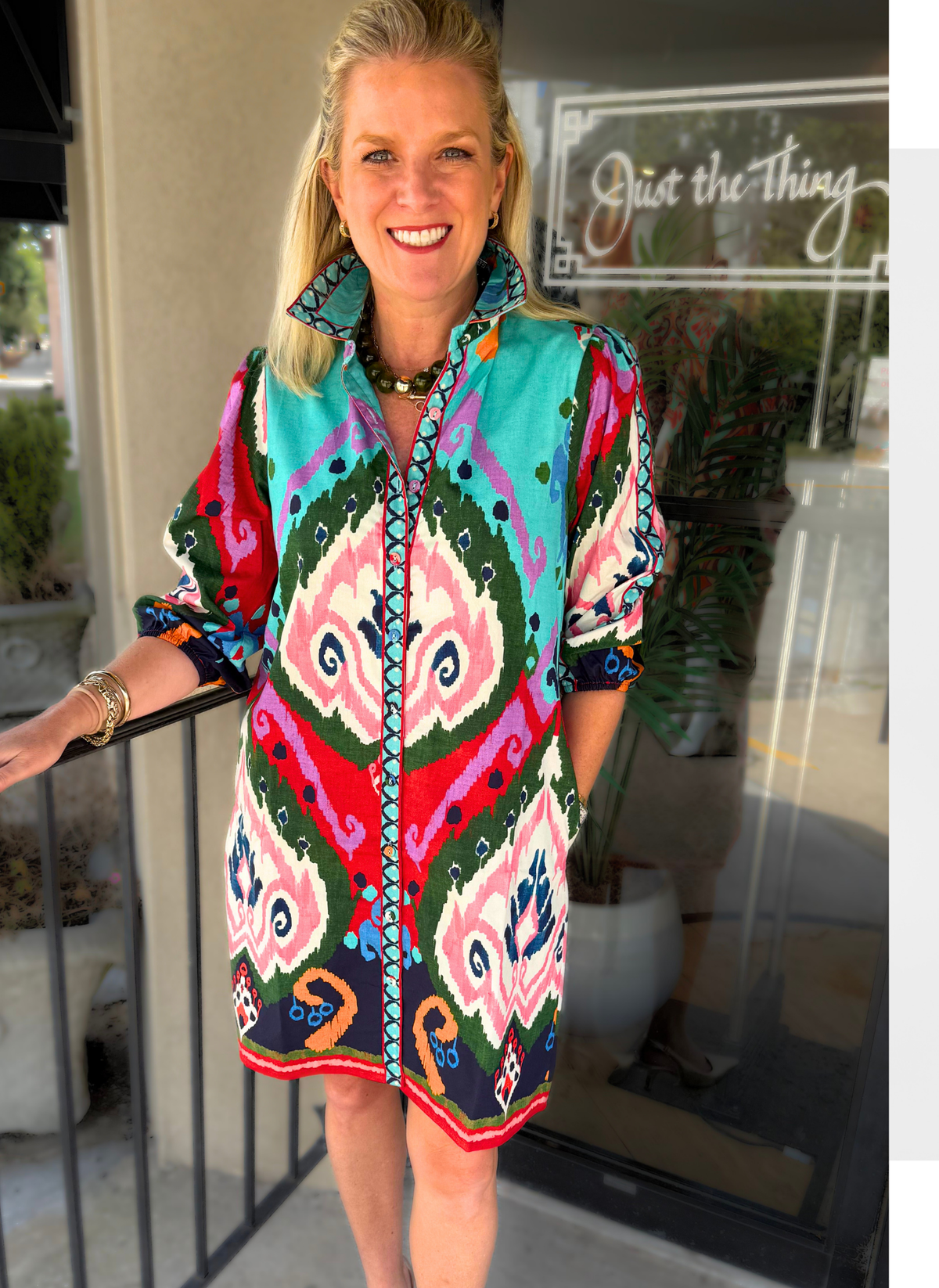 Ava Shirt Dress - Ikat
