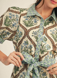 Sage Vine Midi Dress