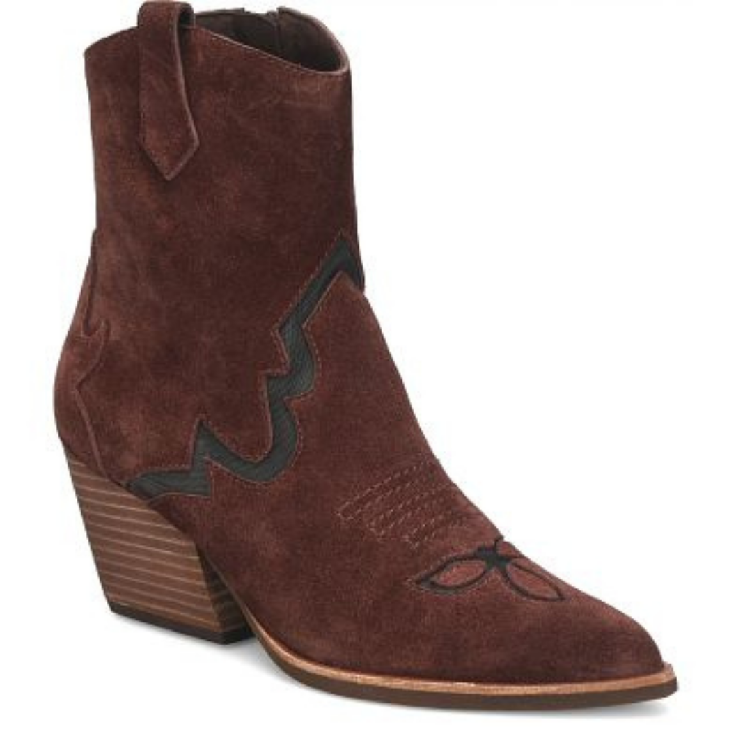 Dallas Bootie - Burgundy Suede