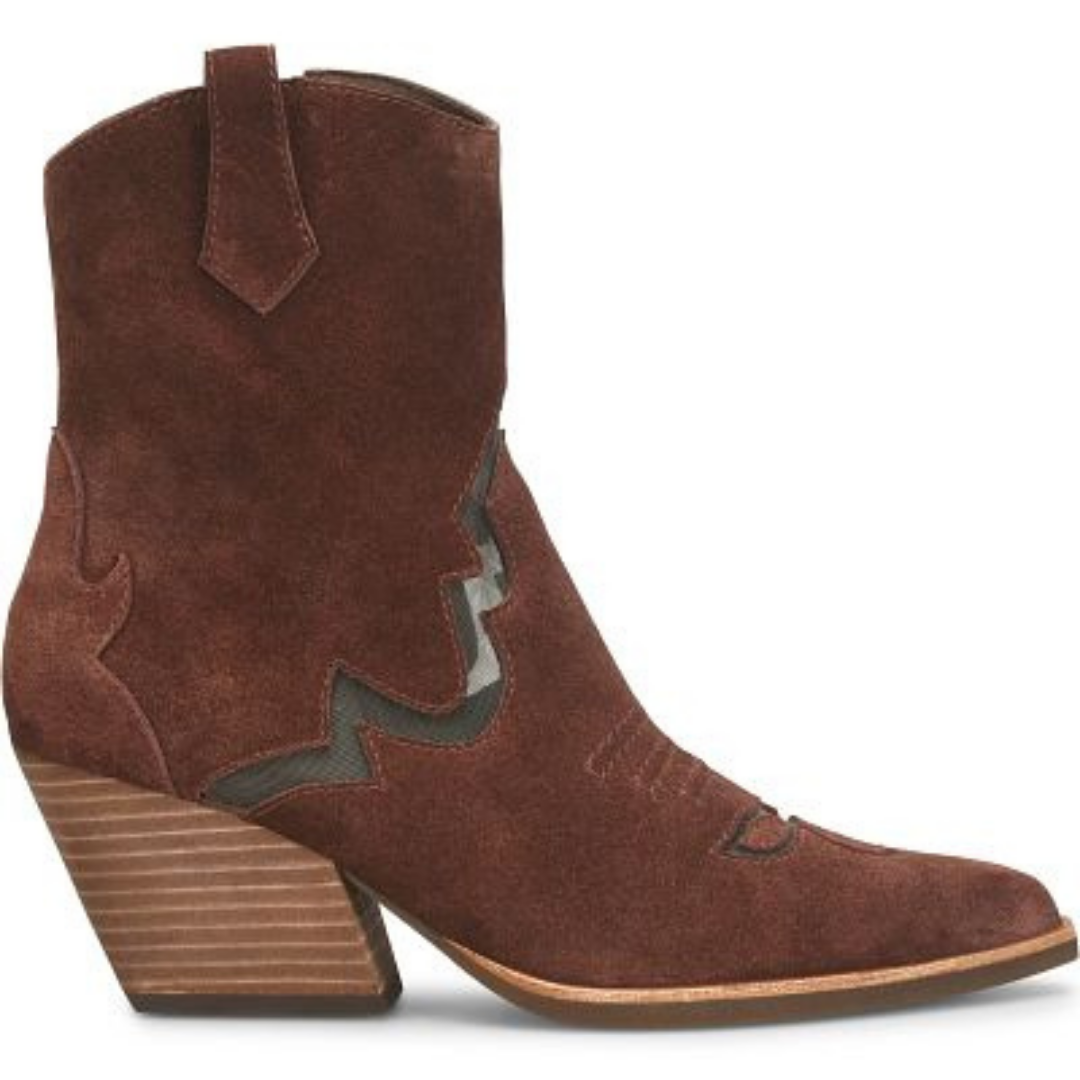 Dallas Bootie - Burgundy Suede