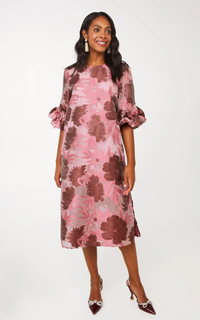 Bronwyn Dress - Blush Pansy Vine