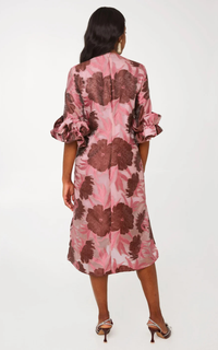Bronwyn Dress - Blush Pansy Vine