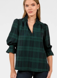 Black Watch Ruffleneck Top