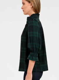 Black Watch Ruffleneck Top