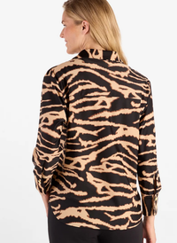 Francine Top - Modern Zebra Black