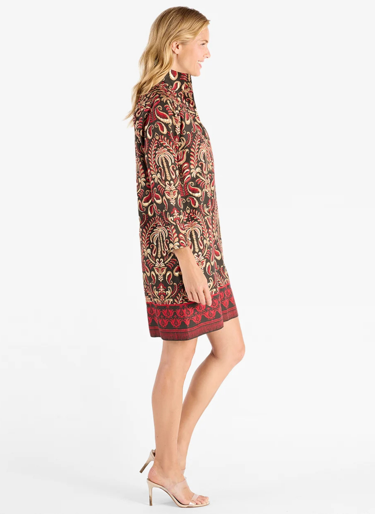Helen Ornate Topiary Dress - Espresso Gold