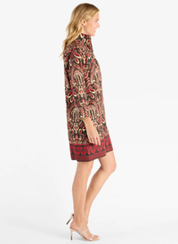 Helen Ornate Topiary Dress - Espresso Gold