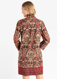 Helen Ornate Topiary Dress - Espresso Gold