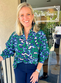 Leopard Popover Top