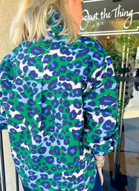 Leopard Popover Top