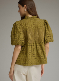 Autumn Eyelet Detail Top