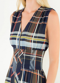 Brooks Plaid Zipper Front Dress