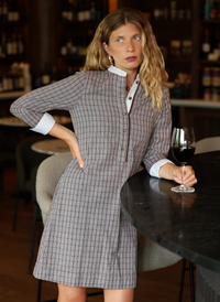 Fontaine Dress - Brown Check