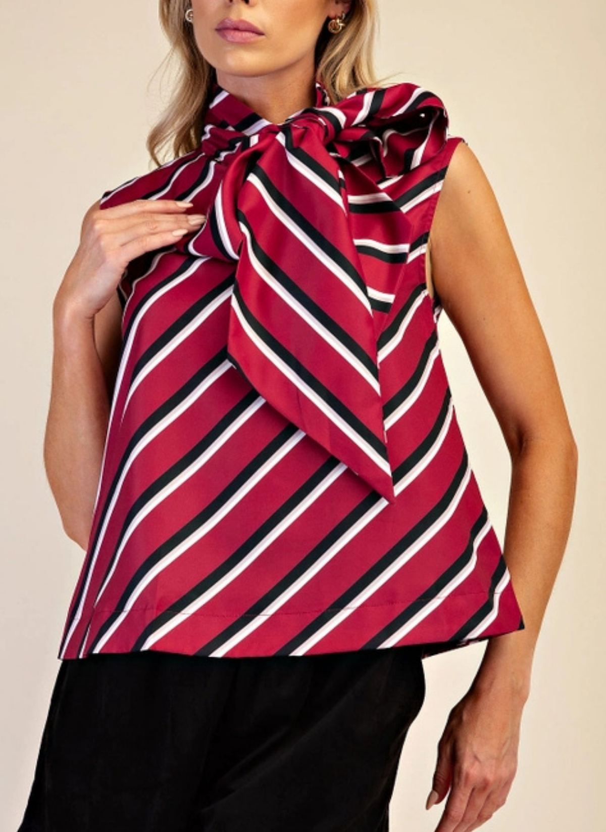 Dawn Bow Tie Sleeveless Top