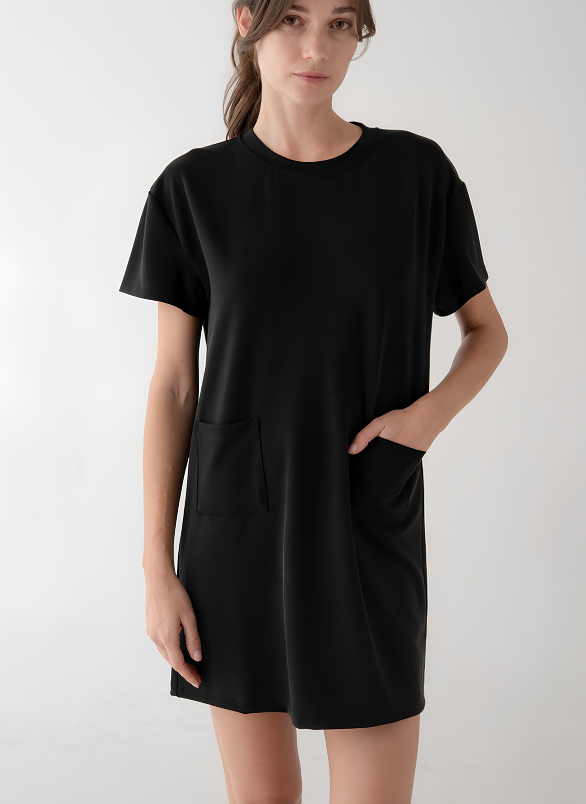 Short Sleeve T-Shirt Dress w/ Pockets