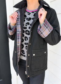 Harrington Plaid Barn Jacket