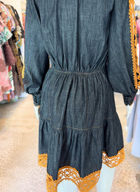 Elora Denim Dress - Blue