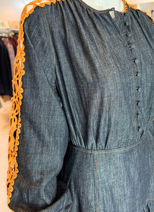 Elora Denim Dress - Blue