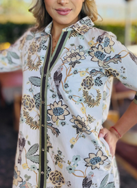 Rhea Midi Dress - Ivory Sparrow Woods