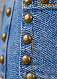 Hannah Crop Flare Studded Jeans
