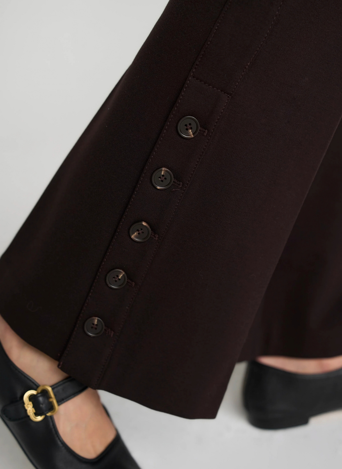 Button Detail Stella Pull-On Flare Pant