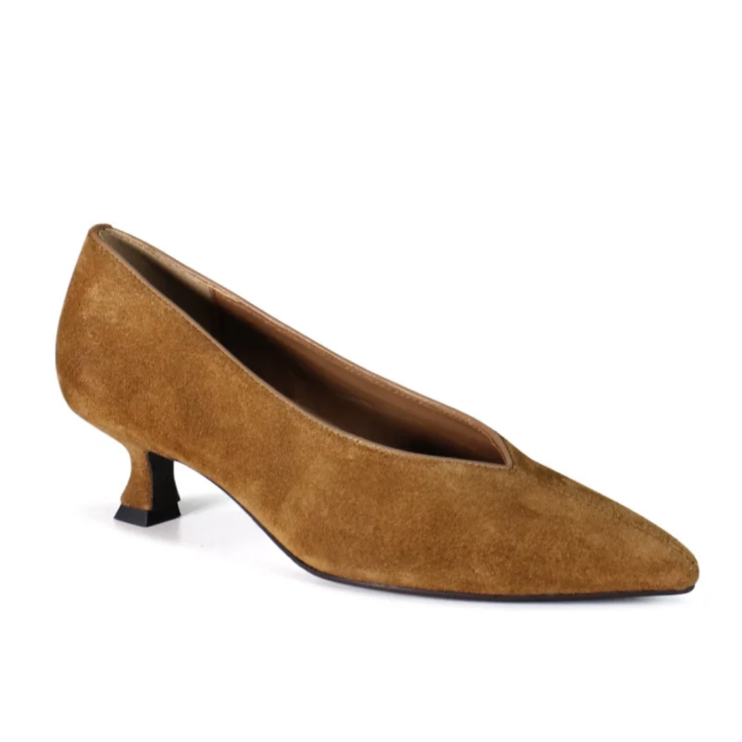 Clap Ton Suede Pump - Tan