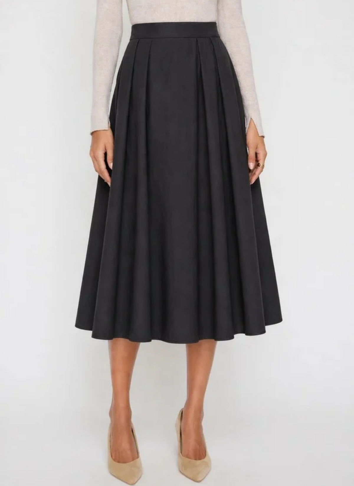 Margot Poplin Midi Skirt
