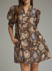 Aster Floral V-Neck Dress