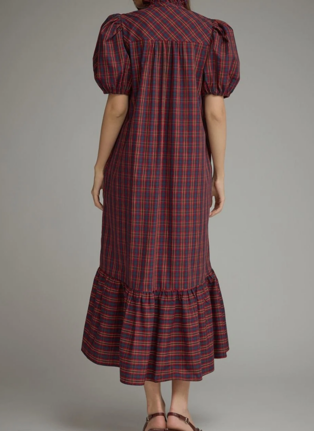 Noel Tartan Midi Dress