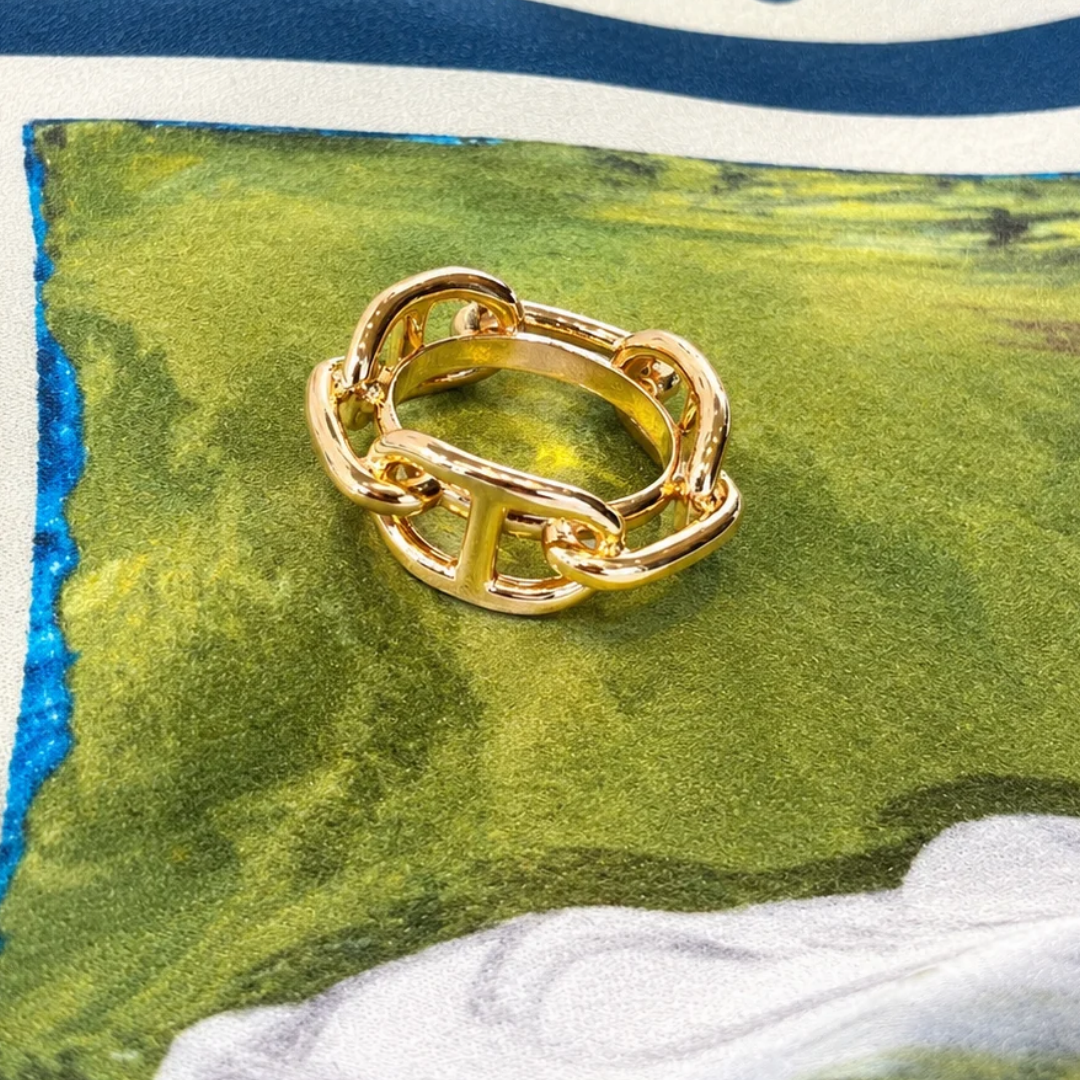 Fancy Link Scarf Ring