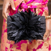 Coco Feather Clutch Handbag