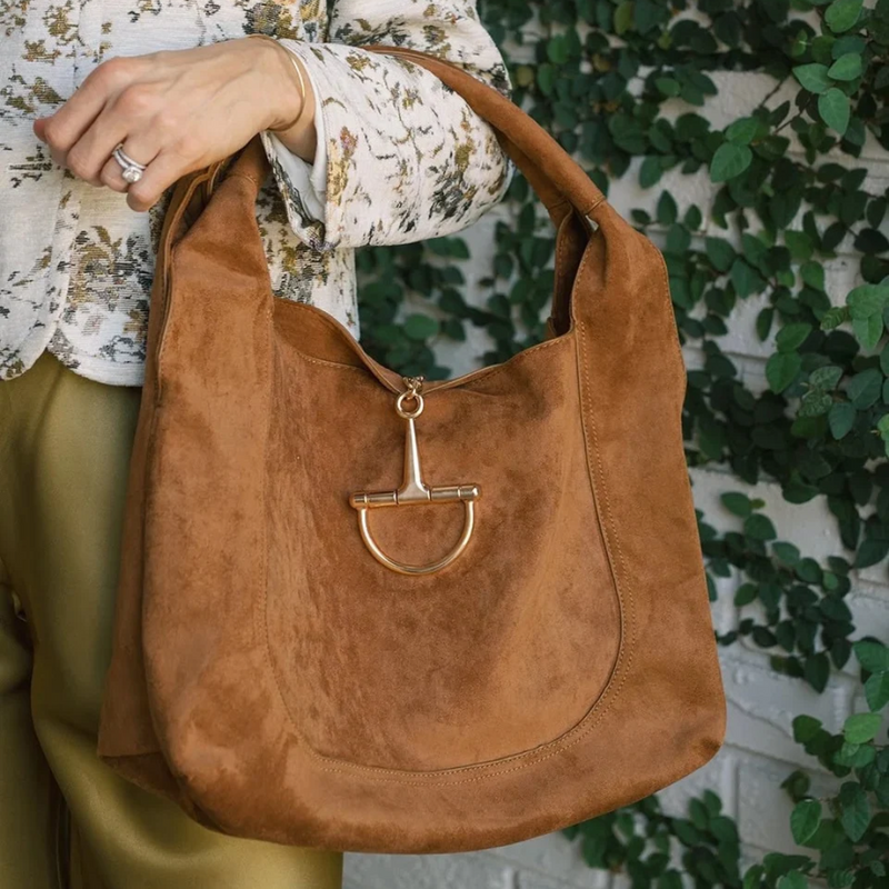 Blair Faux Suede Hobo Shoulder Bag