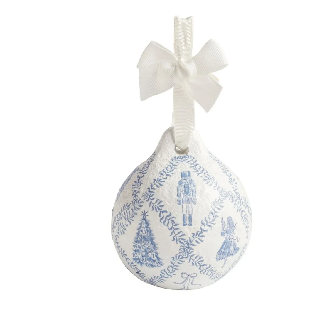 Paper Mache Nutcracker Themed Ornament