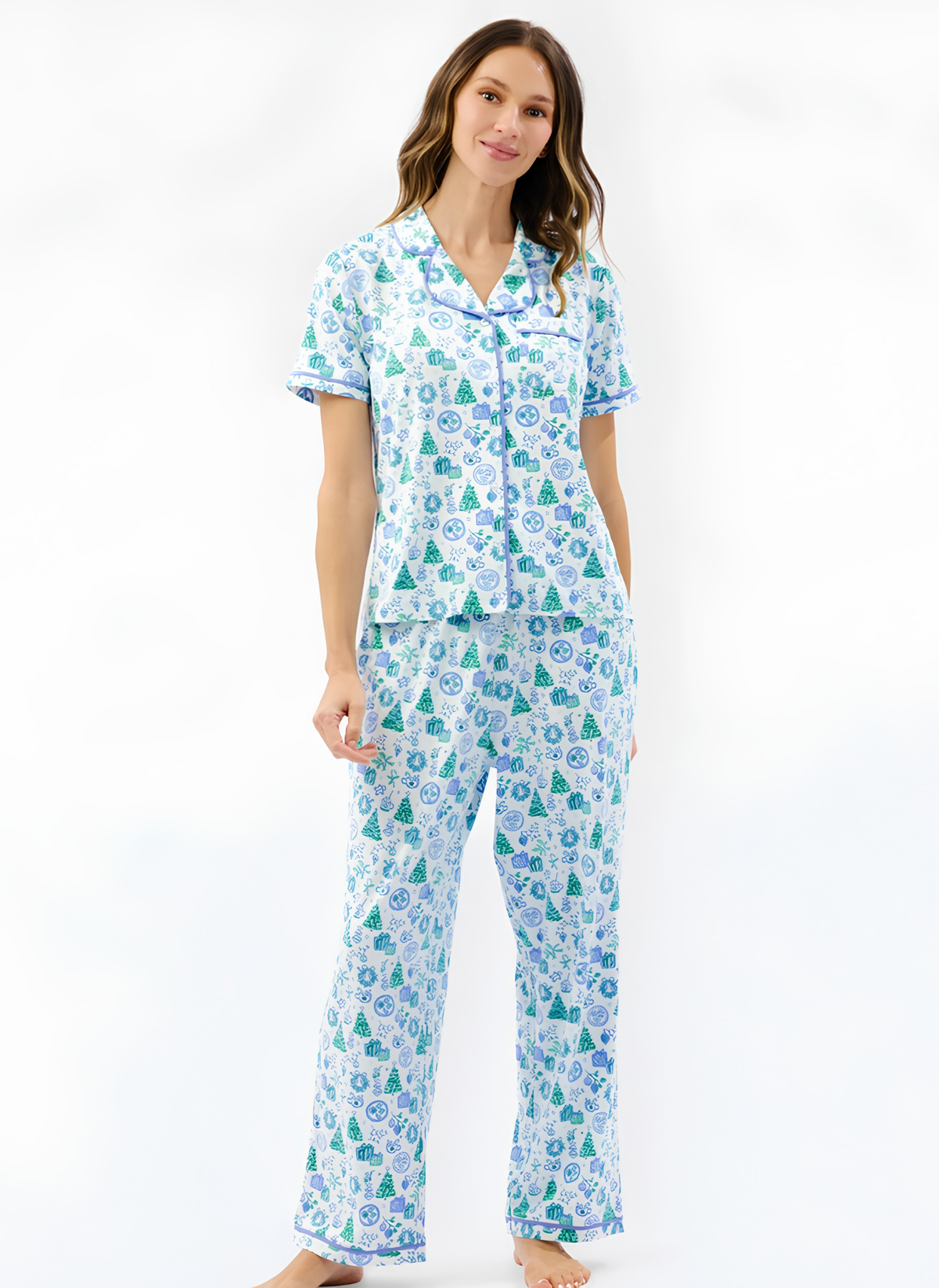 Charlotte Xmas SS Pajama Set - Whimsey Wishes
