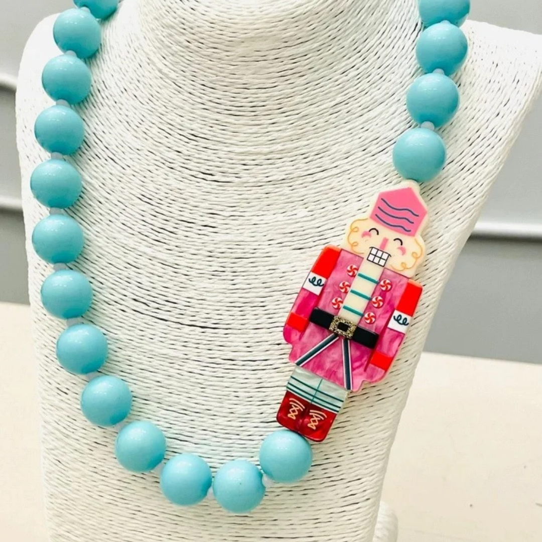 Bauble Beaded Nutcracker Necklace