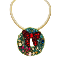 Wreath Beaded Statement Necklace