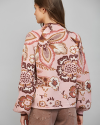 Bold Floral Paisley Funnel Neck Sweater