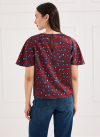 The Kris Top - Merlot Leopard