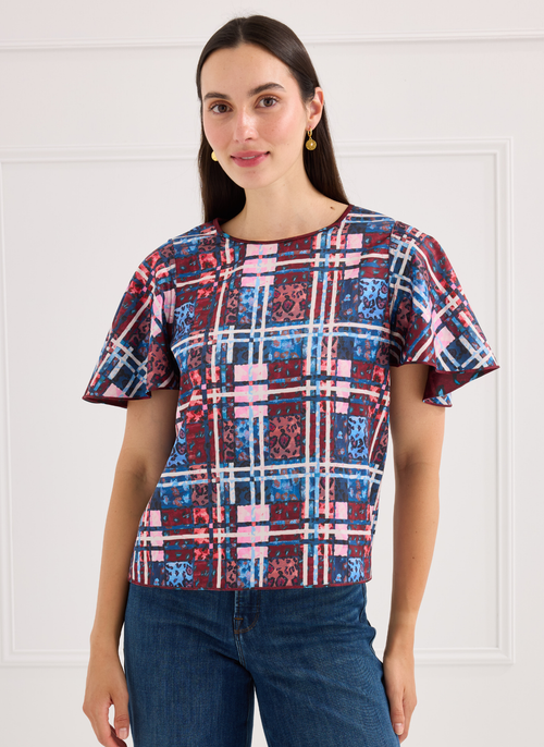 The Kris Top - Merlot Leopard