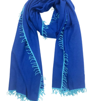 Cashmere Felted Contrast Trim Wrap