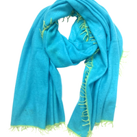 Cashmere Felted Contrast Trim Wrap