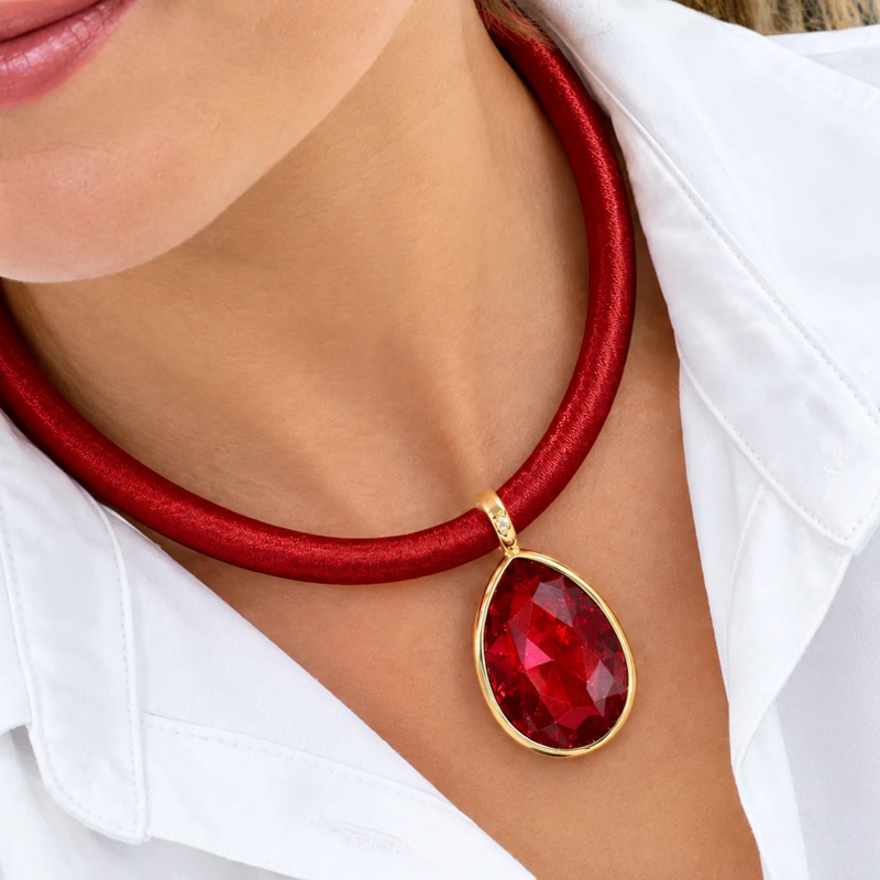 Teardrop Jewel Statement Necklace