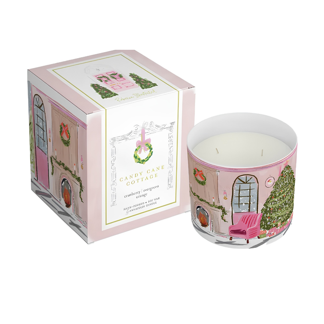 Candy Cane Cottage 2-Wick Candle