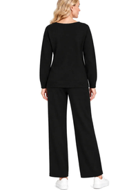 Center Dazzle Knit Pant Set