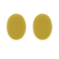 Color Coated Oval Stud Earrings