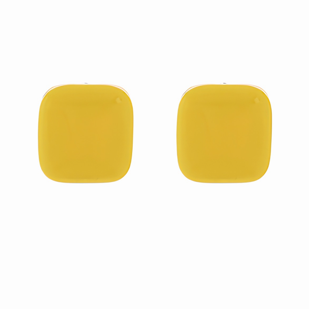 Color Coated Square Stud Earrings